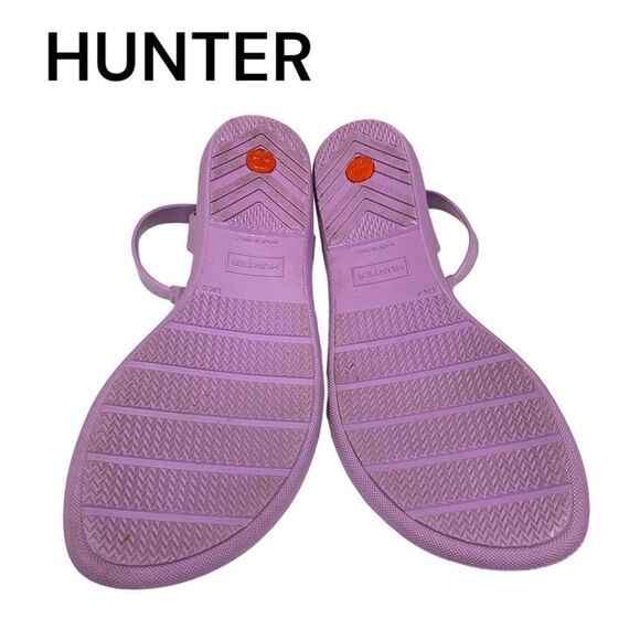 HUNTER Women's Purple T-Strap Thong Style Sandals 8 - Picture 6 of 6